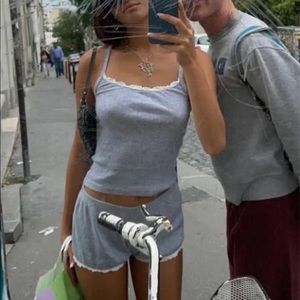 Brandy Melville grey lace set